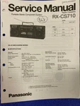 Panasonic RX-CS710 RXCS710 Service Manual **original**. Fixed Price $22.99.