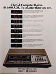 1980 G-e Computer Radio Model 7-4880 Print Programmable Alarm **read Descr**. Fixed Price $14.77.