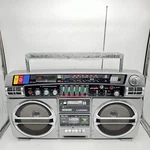 Lasonic TRC-931 Vintage Boombox Dual Cassette Am Fm Radio Retro Rare Silver Ver.. Fixed Price $1050.00.