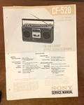 Sony CF-520 Radio Cassette Service Manual *original*. Fixed Price $13.97.