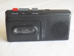 For Parts Repair Only Sanyo M-5545 Vtg 2 Speed Microcassette Tape Recorder. Fixed Price $12.00.