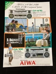 1982 Aiwa Original CA-W10/CA-100 Boombox Color Bifold Sales Sheet. Fixed Price $14.99.