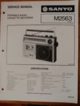 Sanyo M2563 Portable Radio Cassette Recorder Original Service Manual. Fixed Price $24.99.