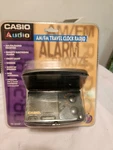 New Casio Audio TR-101CP Black Plastic Am/fm Travel Digital Clock Radio. Fixed Price $17.00.