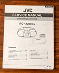 Jvc RC-X240 Cd Portable Stereo Service Manual *original*. Fixed Price $14.97.