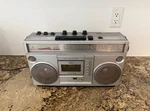 Montgomery Ward Gen 3995A Boombox Stereo 8-TRACK Cassette -am/fm Radio /repair. Fixed Price $99.00.