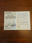 Sharp QT-CD180 Original Radio Operation Manual. Fixed Price $12.00.