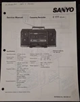 Sanyo 777 Cassette Recorder Service Manual Original. Fixed Price $29.99.