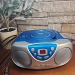 Sylvania Portable Cd Player Am/fm Radio Metallic Blue Retro Boombox - Works!. Fixed Price $39.45.