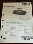Sony CFD-V17 CFDV17 Cd Boombox Service Manual From The Usa **original**. Fixed Price $19.99.