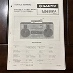 Sanyo. APR/83/ M9880 Ka Portable Stereo Radio Cassette Service Manual. Fixed Price $20.00.