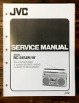 Jvc RC-561 Jw -561W Radio Service Manual *original*. Fixed Price $19.97.