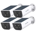 4 Pack Wansview Solar Wireless Security Ip Camera Outdoor Battery Home Wifi 3MP. Fixed Price $104.00.