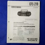 Sony CFS-219 Service Manual Original Paper Oem Repair Guide Usa. Fixed Price $29.95.