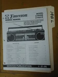 Emerson Ctr 930B 931R Service Manual Original Repair Book Stereo Boombox Radio. Fixed Price $19.99.
