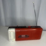 Vintage Red Sharp Radio Cassette Player Recorder Mini Boombox QT-V5 (r) See Note. Fixed Price $57.99.