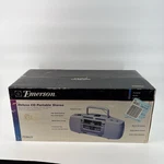 Emerson PD6625 Vintage 90 Deluxe Cd Dual Cassette Portable Stereo Factory Seal. Fixed Price $361.00.