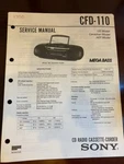 Sony CFD-110 CFD110 Service Manual From The Usa **original**. Fixed Price $24.99.