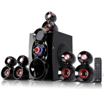Befree Sound 5.1 Channel Bluetooth Surround Speaker System- Red. Fixed Price $181.03.