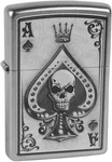 Ace Of Spade Skull Playing Card Chrome Zippo Lighter. Fixed Price $39.49.