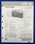 Original Sony CFM-100 Fm/am Cassette-corder Service Manual. Fixed Price $14.95.