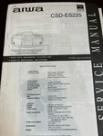 Aiwa CSD-ES225 CSDES225 Repair Service Manual 1045 1073 Usa **original**. Fixed Price $24.99.