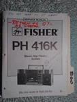 Fisher Ph 416 Service Manual Original Repair Book Stereo Boombox Radio. Fixed Price $25.00.