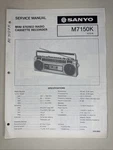 Vintage Sanyo Service Manual Model Number 7150K. Fixed Price $10.00.