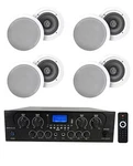 Rockville RPA40BT 4-ROOM Home Audio Kit RECEIVER+(8) 8" White Ceiling Speakers. Fixed Price $324.00.