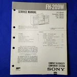 Sony FH-209W Service Manual Original Paper Oem Repair Guide Usa. Fixed Price $19.96.
