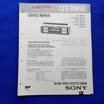 Sony CFS-DW60 Service Manual Original Paper Oem Repair Guide Usa. Fixed Price $29.95.