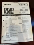 Aiwa CSD-EX5 CSDEX5 Repair Service Manual From The Usa **original**. Fixed Price $24.99.