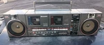 Sharp QT-90 Vintage Boombox Dual Cassete Dolby Free Edge Speaker System. Fixed Price $425.00.