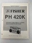 Vtg Original Fisher Ph 420K Portable Hi Radio/cass Recorder Service Manual. Fixed Price $14.99.