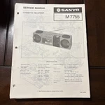 SANYO.APRIL/84. M7755 Cassette Recorder Service Manual. Fixed Price $20.00.