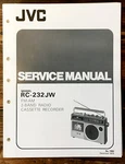 Jvc RC-232 Jw Radio Service Manual *original*. Fixed Price $19.97.