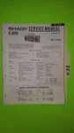 Sharp GF-7600 Service Manual Original Repair Book Stereo Tape Player Boombox. Fixed Price $25.00.