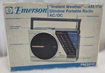 Vintage Emerson PM3910 Am Fm Weatherband Portable Radio. Fixed Price $59.95.