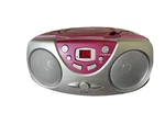 Y2K Sylvania SRCD243PL Pink Portable Player Boombox Radio Working With Cord. Fixed Price $44.44.