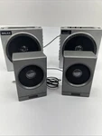 2 Pairs Of Vintage Portable Speaker System Tested Galax PS-388 , Ima 1980S. Fixed Price $24.99.