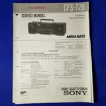 Sony CFS-720 Service Manual Original Paper Oem Repair Guide Usa. Fixed Price $23.41.
