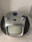 Gpx TVB544 Weatherx Tv/cd/radio Combo 5" Powers On. For Parts/repair. See Desc. Fixed Price $18.00.