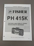 Fisher Ph 415K Port High Fid Stereo Radio/cass Recorder Service Manual D-2138. Fixed Price $54.95.