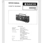 Sanyo M9998 Service Manual Boombox 43 Pgs. Comb Bound Gloss Covers 1979. Fixed Price $19.95.