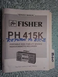 Fisher Ph 415 Service Manual Original Repair Book Stereo Boombox Radio. Fixed Price $27.50.