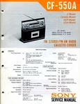 Sony CF-550A Stereo Fm/ Am Radio Cassette Corder Service Manual. Fixed Price $23.72.