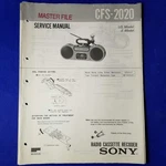 Sony CFS-2020 Service Manual Original Paper Oem Repair Guide Usa. Fixed Price $29.95.