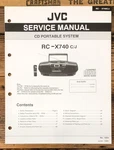 Jvc RC-X740 Portable Radio Service Manual *original*. Fixed Price $24.97.