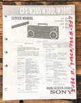 Sony CFS-W380 -W380L -W380S Radio / Boombox Prelim. Service Manual *original*. Fixed Price $14.97.