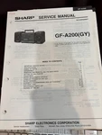 Orig. Sharp GF-A200(GY) GF-A200GY Repair & Service Manual *original*. Fixed Price $14.99.
